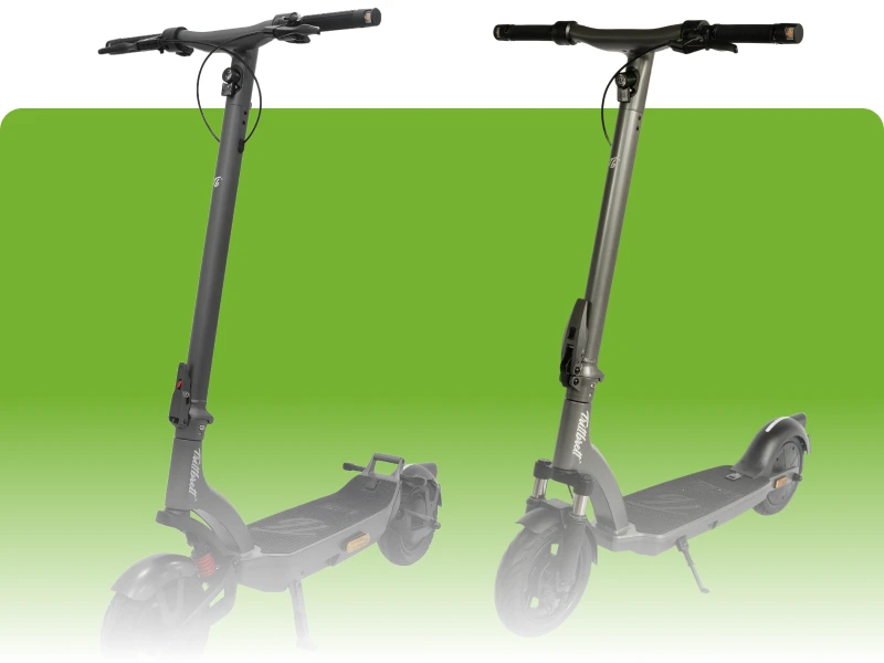 Trittbrett E-Scooter bei der Reifenprüfung in der ELMOX Werkstatt